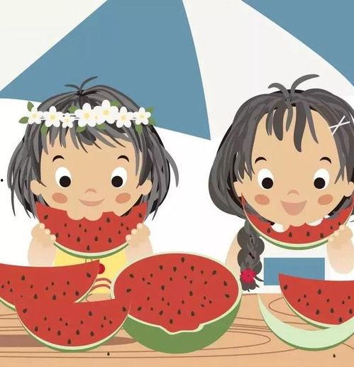 夏天吃瓜漫画头像,跟随吃瓜漫画头像，感受瓜果飘香时光