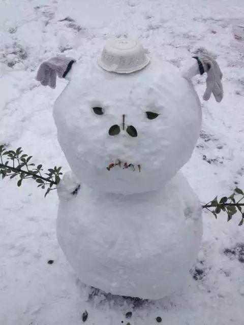 吃瓜奇葩雪人